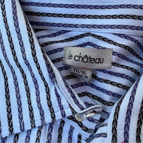 Men’s Le Chateau Dress Shirt French Cuffs Size XL - Picture 2 of 7